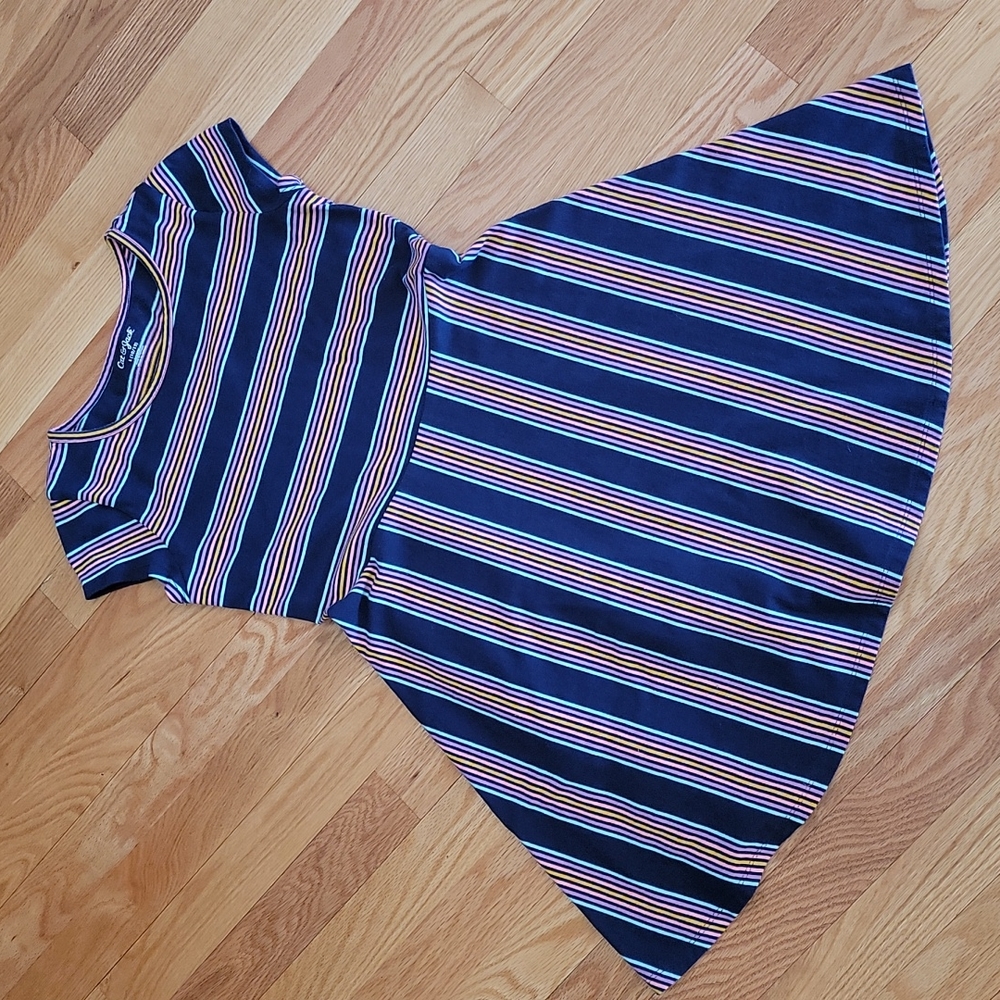 Cat & Jack Girls Striped Short Sleeve Dress